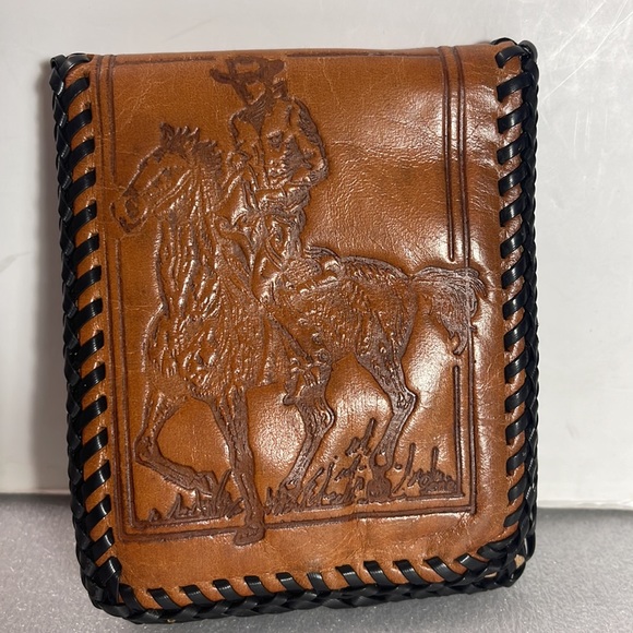 Gene Autry Men’s Cowboy hunting Cow Leather Wallet - Picture 2 of 12